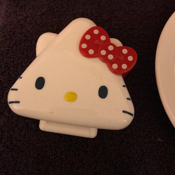 Sanrio Hello Kitty Plate Water Bottle Musubi Rice Maker Lunch Bag Set 5 Pc - Picture 4 of 13